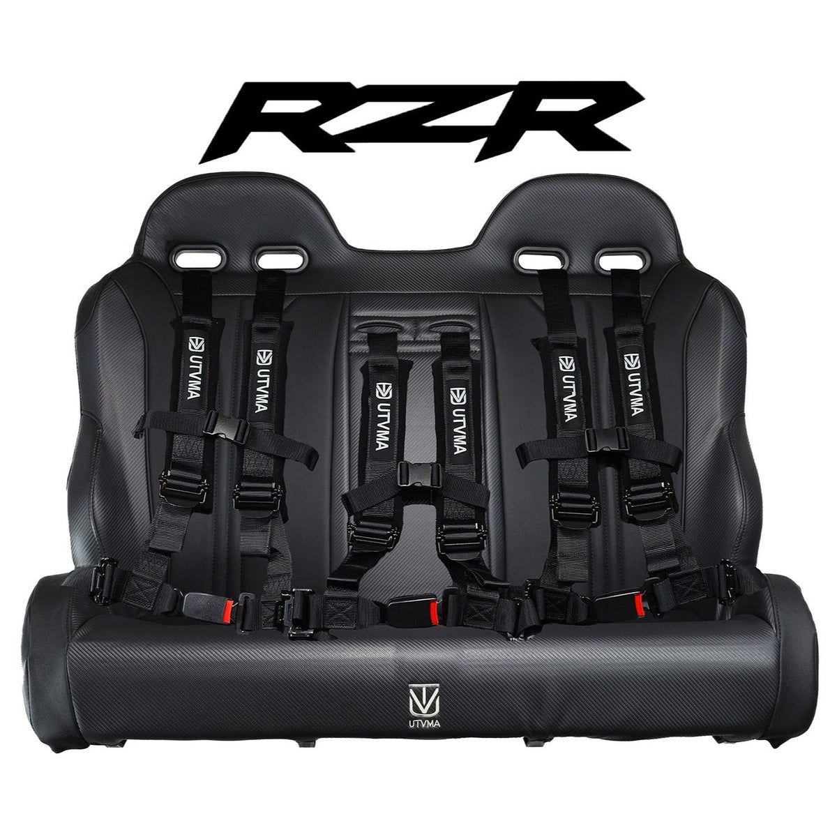 Photo of Rear Bench Seat W Harnesses for RZR 4 1000/900 (2014-2023) by UTV Mountain Accessories - Premium Seats & Accessories for UTVs / Side by Sides