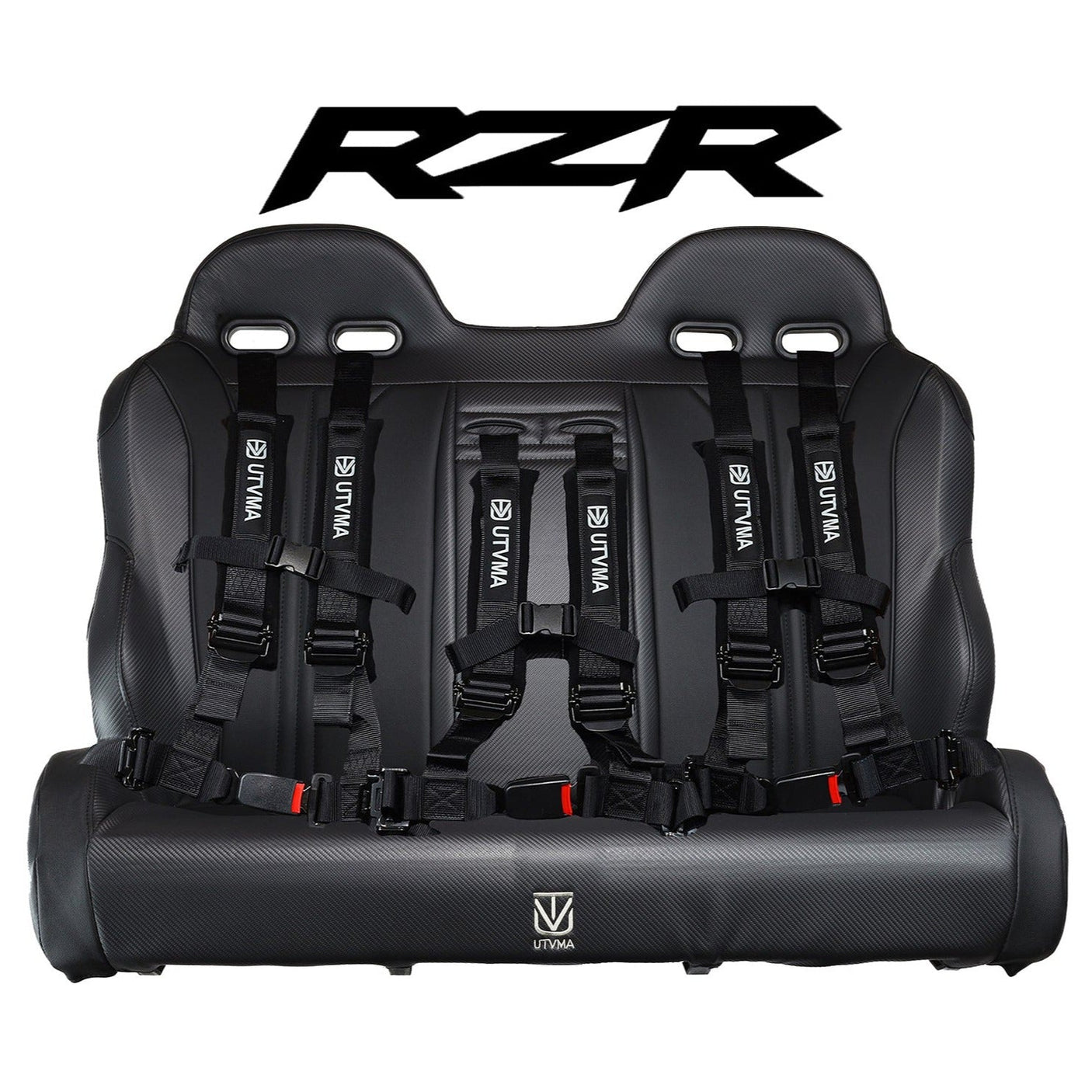 Photo of Rear Bench Seat W Harnesses for RZR 4 1000/900 (2014-2023) by UTV Mountain Accessories - Premium Seats & Accessories for UTVs / Side by Sides
