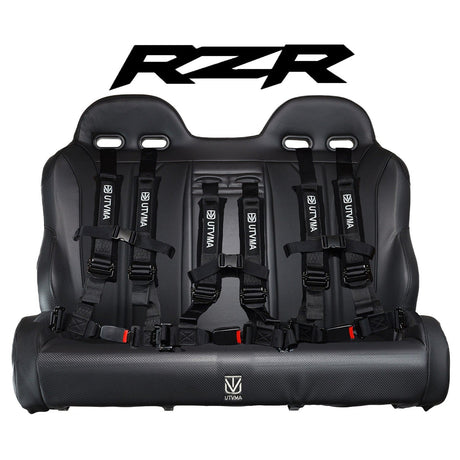 Photo of Rear Bench Seat W Harnesses for RZR 4 1000/900 (2014-2023) by UTV Mountain Accessories - Premium Seats & Accessories for UTVs / Side by Sides