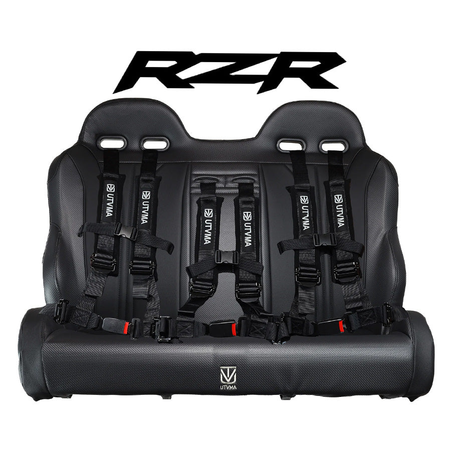 Photo of RZR 900/800 Rear Bench Seat W Harnesses (2010-2014) by UTV Mountain Accessories - Premium Seats & Accessories for UTVs / Side by Sides