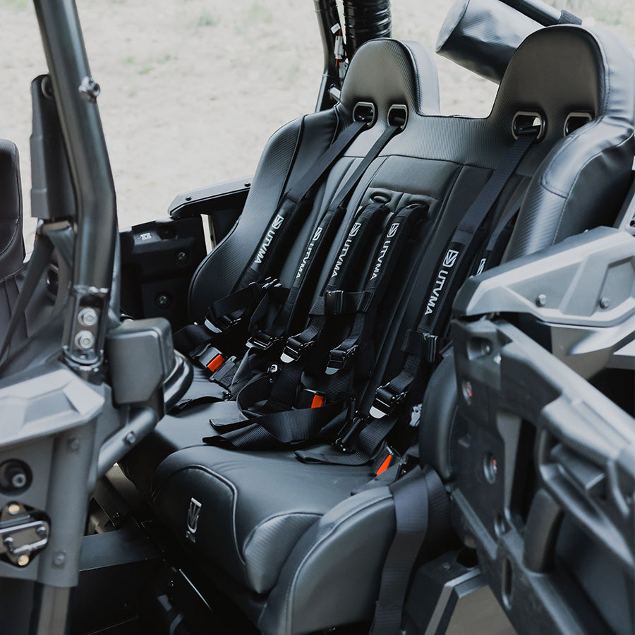 Photo of Honda Talon 4 Rear Bench Seat W Harnesses (2019-2025) by UTV Mountain Accessories - Premium Seats & Accessories for UTVs / Side by Sides
