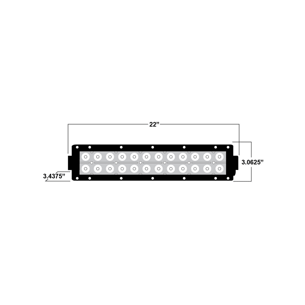 Photo of Dual Row LED Light bar 22 Inch by AJK Offroad - Premium for UTVs / Side by Sides