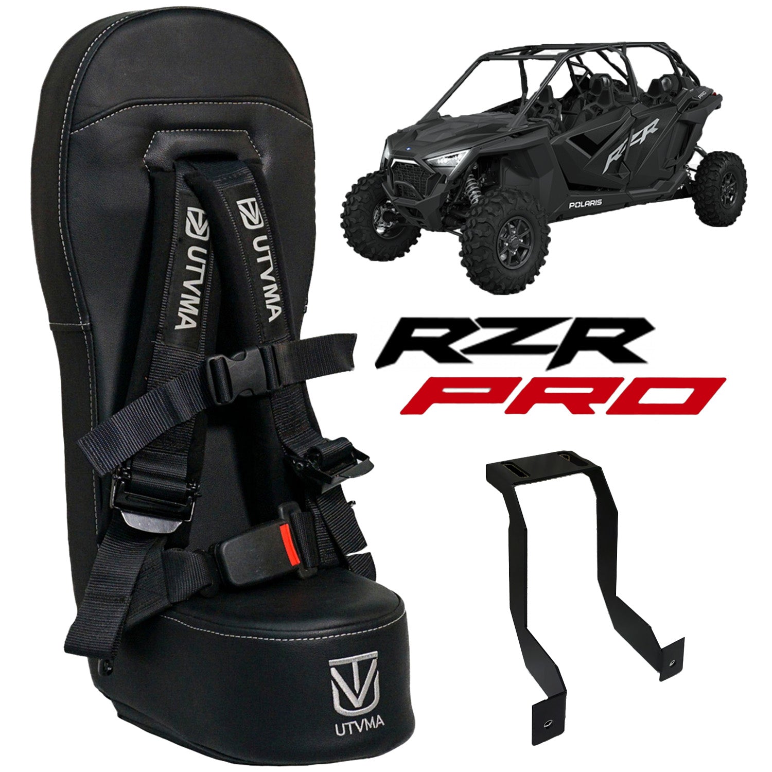Photo of RZR 4 PRO Front Bump Seat (2020-2025) by UTV Mountain Accessories - Premium Bump Seats for UTVs / Side by Sides