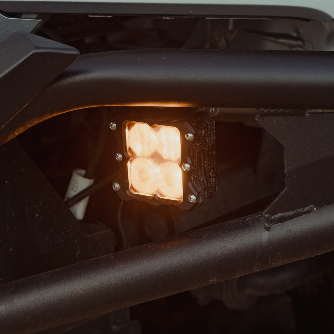 Photo of Quattro Amber LED Pod Light by Heretic Studio Dealer Portal - Premium Light Bar for UTVs / Side by Sides