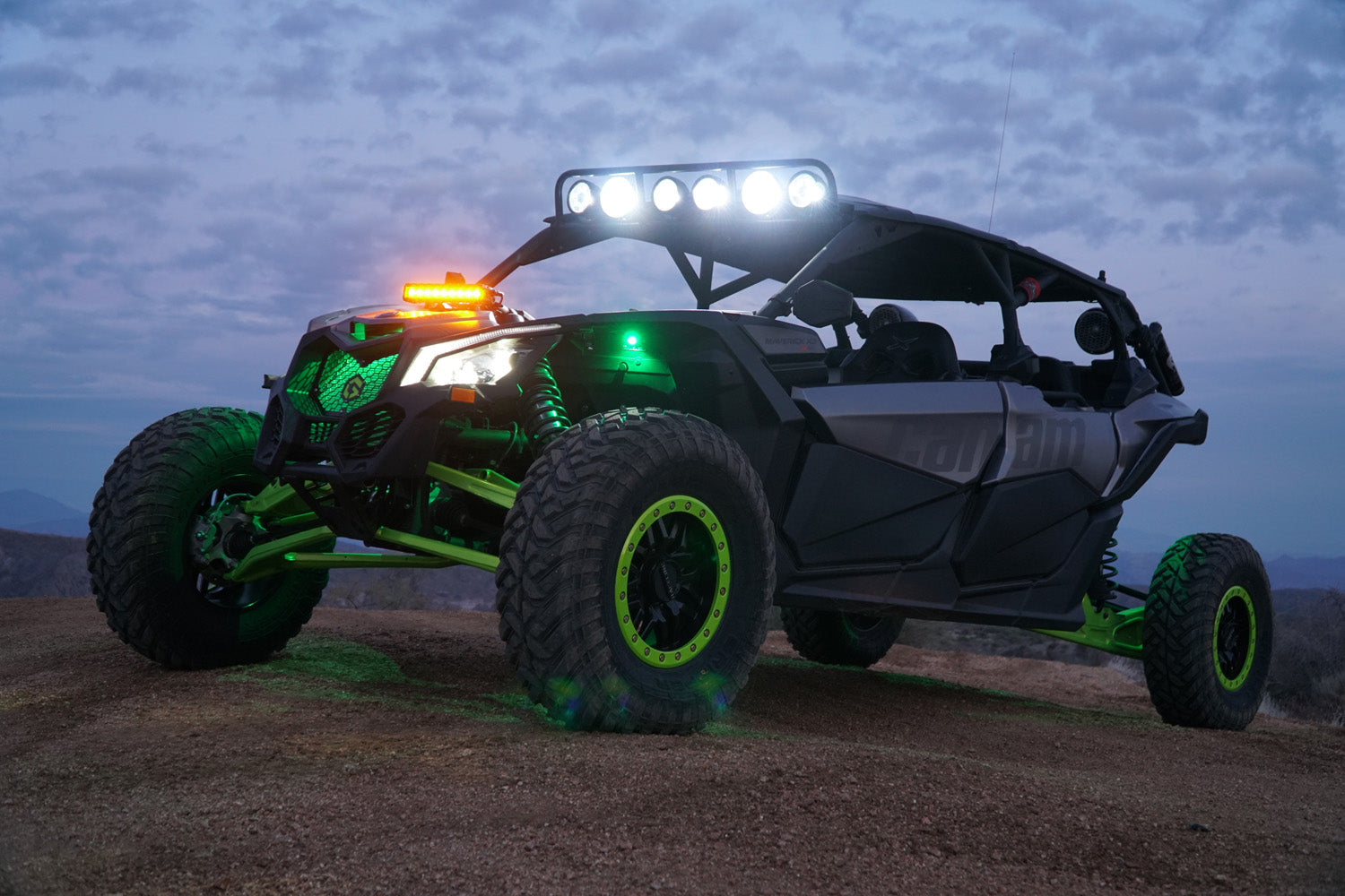 Photo of 2017-2024 Can-Am Maverick X3 Shock Mount Bracket For 12" Light Bar by Vision X Off-Road - Premium Vehicle Accent Light for UTVs / Side by Sides