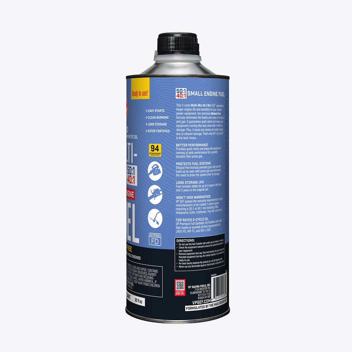 VP Multi-Mix 40:1/50:1 Premixed Fuel for 2-Cycle Engines
