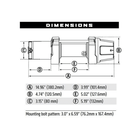 Photo of Warn VRX 4500 LBS Winch by AJK Offroad - Premium for UTVs / Side by Sides