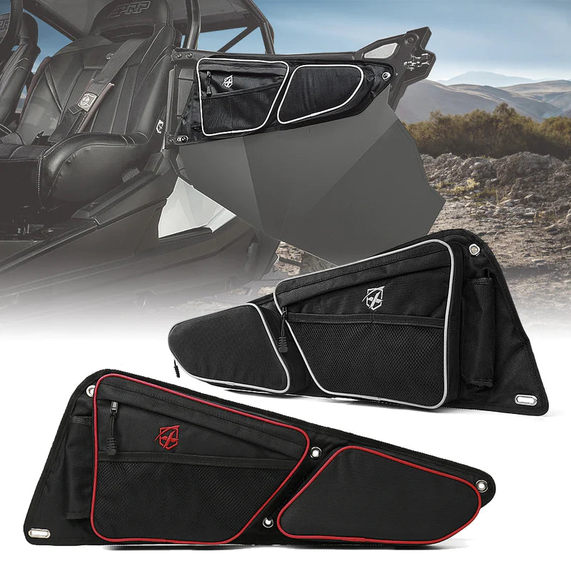 Photo of Polaris RZR Front Side Door Bags fits RZR 2014-2020 by XPRITE - Premium Door Bags & Door Accessories for UTVs / Side by Sides