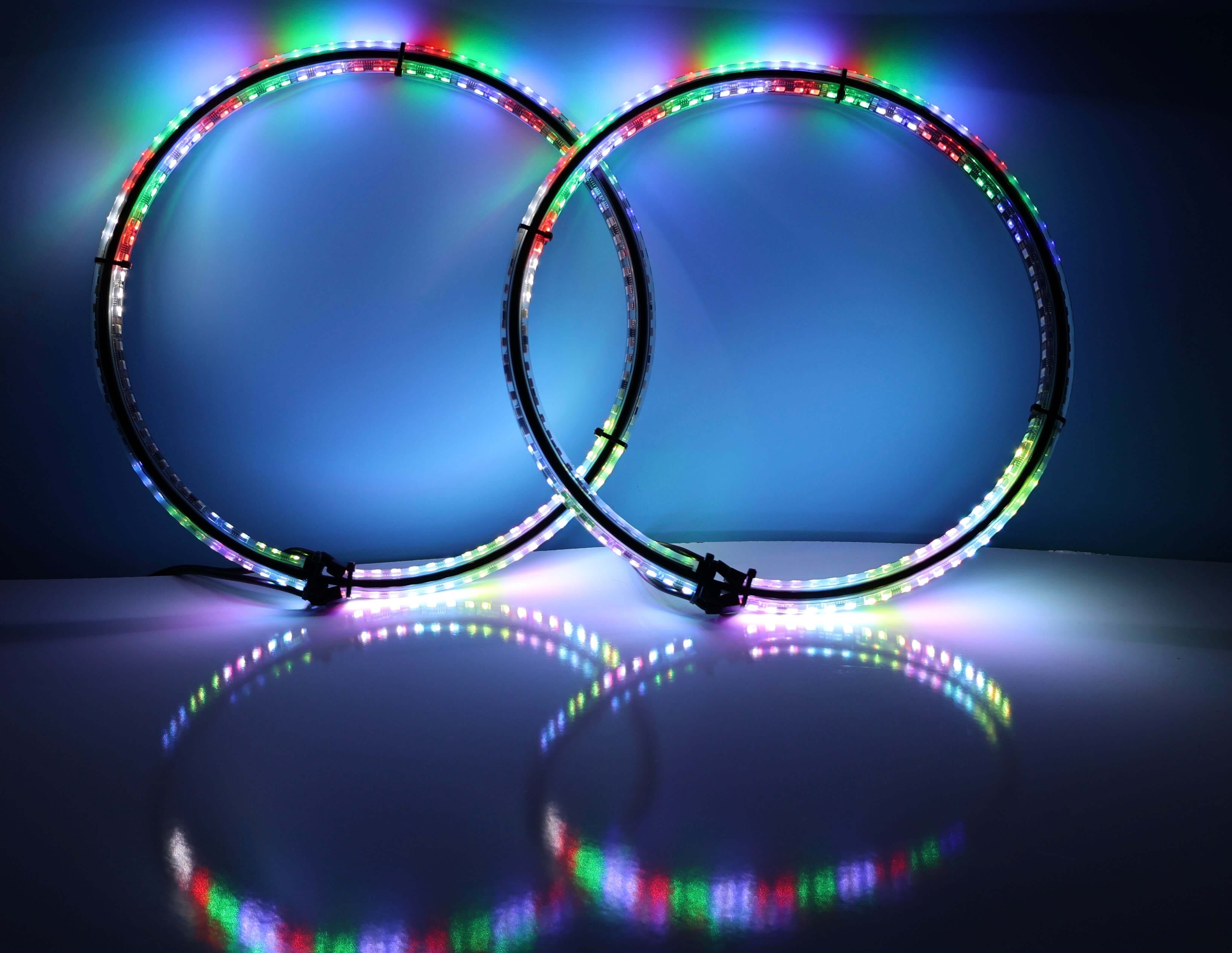 Photo of Apollo wheel lights RGB (Harness included) by Marshin Whips - Premium whip accessories for UTVs / Side by Sides