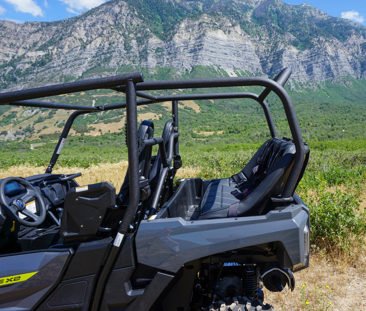 Photo of Yamaha Wolverine X2 Backseat and Roll Cage Kit (2022-2025) by UTV Mountain Accessories - Premium Roll Cages for UTVs / Side by Sides