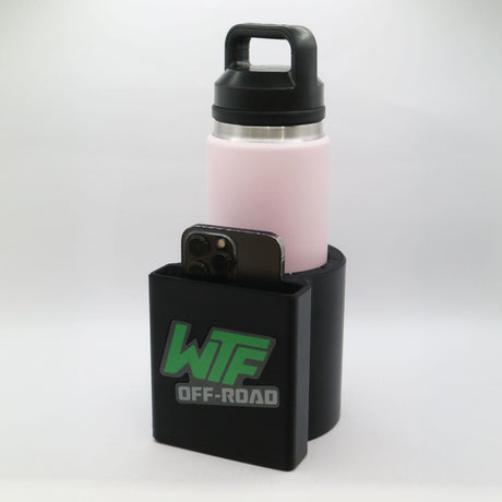 Photo of WTF Off-Road Can Holder with Phone Slot by Knight ATV - Premium for UTVs / Side by Sides