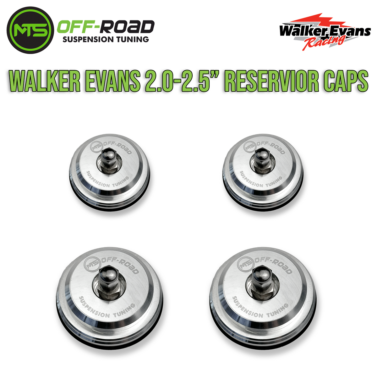 Photo of MTS Off-Road Schrader Valve Reservoir Caps (FOR WALKER EVANS SHOCKS) by MTS Off-Road - Premium Reservoir Caps for UTVs / Side by Sides