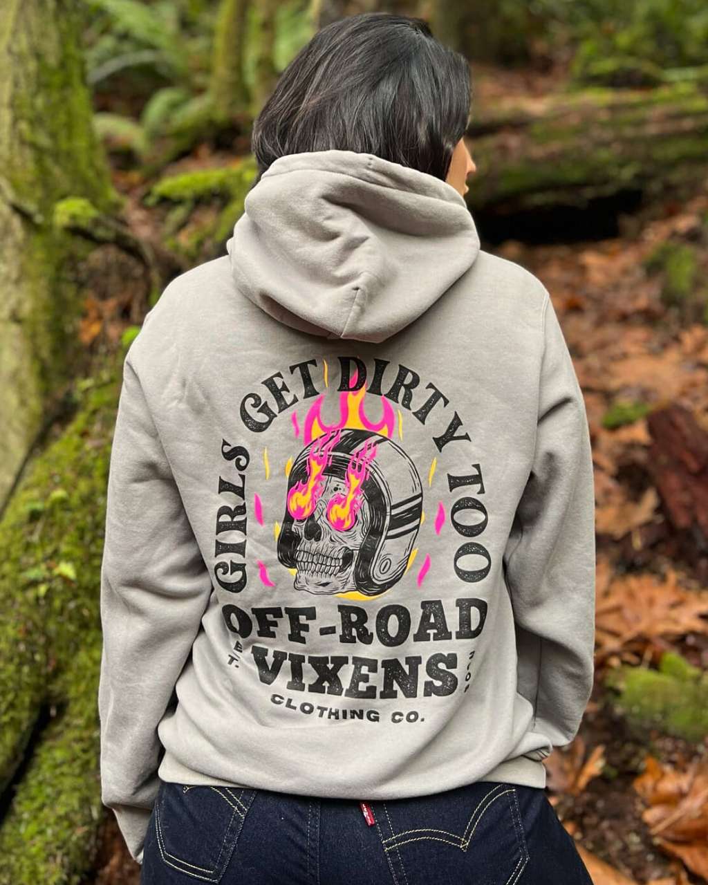 Photo of Moto Head Unisex Pullover Hoodie by OFF-ROAD VIXENS CLOTHING CO. - Premium Ladies Hoodies for UTVs / Side by Sides