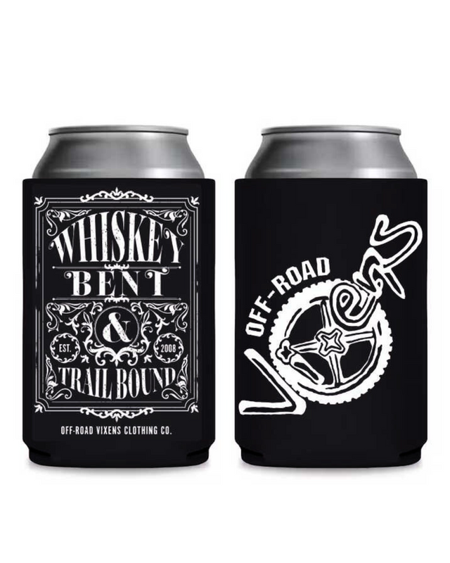 Photo of Whiskey Bent Can Koozie - Black by OFF-ROAD VIXENS CLOTHING CO. - Premium Accessories for UTVs / Side by Sides
