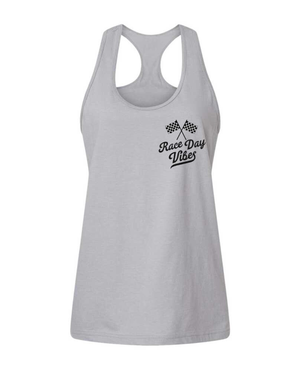 Photo of Race Day Vibes Tank by OFF-ROAD VIXENS CLOTHING CO. - Premium Ladies Tanks for UTVs / Side by Sides