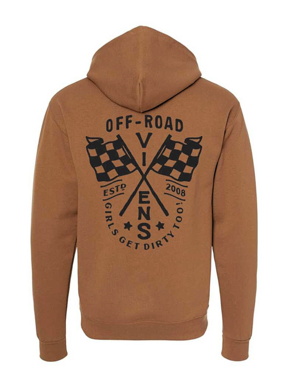 Photo of Finish Line Unisex Pullover Hoodie by OFF-ROAD VIXENS CLOTHING CO. - Premium Apparel & Accessories for UTVs / Side by Sides