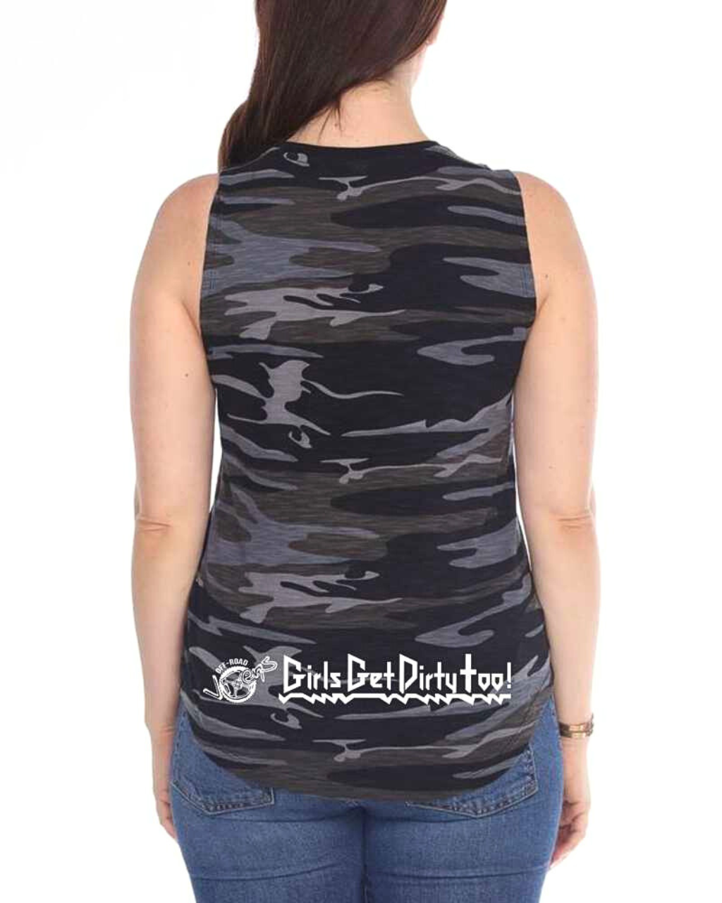 Photo of Heavy Metal Camo Muscle Tank by OFF-ROAD VIXENS CLOTHING CO. - Premium Apparel & Accessories for UTVs / Side by Sides