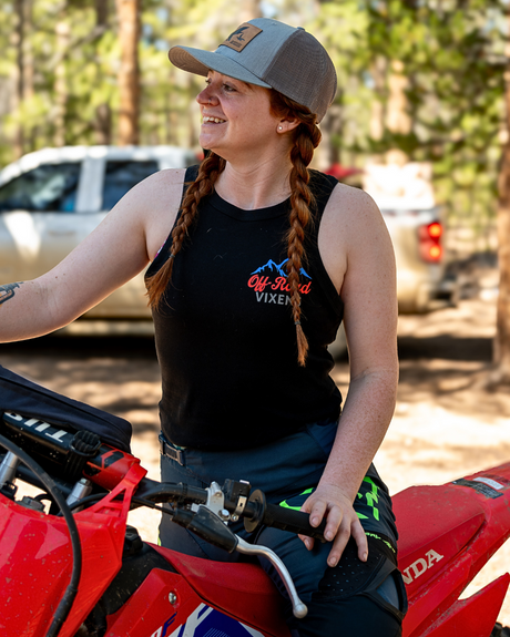 Photo of Rocky Mountain Cropped Micro Rib Tank by OFF-ROAD VIXENS CLOTHING CO. - Premium Ladies Tanks for UTVs / Side by Sides
