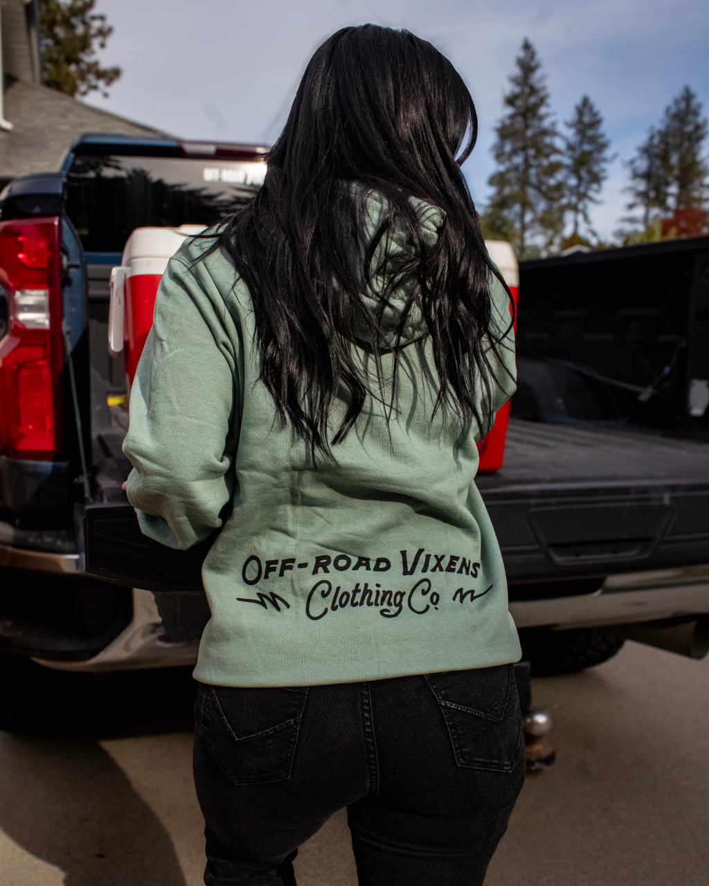 Photo of Off-Road Life Pullover Hoodie by OFF-ROAD VIXENS CLOTHING CO. - Premium Ladies Hoodies for UTVs / Side by Sides