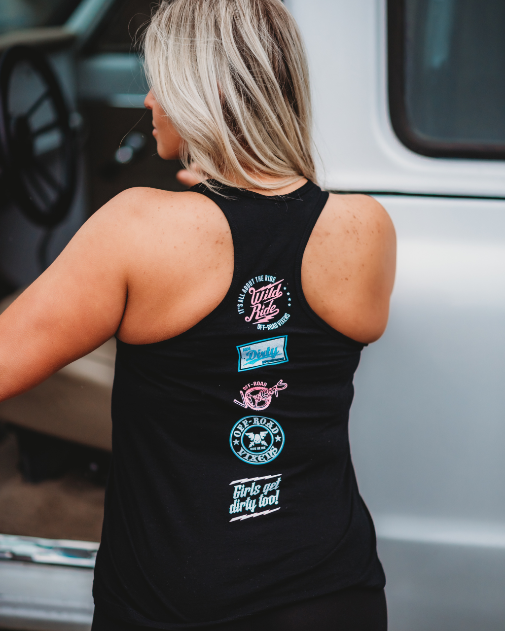 Photo of Rewind 2.0 Tank by OFF-ROAD VIXENS CLOTHING CO. - Premium Ladies Tanks for UTVs / Side by Sides