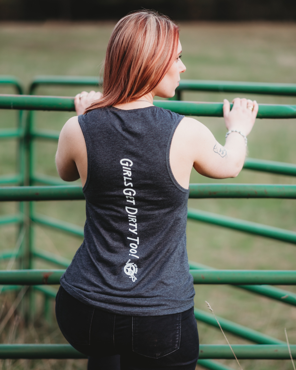 Photo of Get Outside Muscle Tank by OFF-ROAD VIXENS CLOTHING CO. - Premium Ladies Tanks for UTVs / Side by Sides