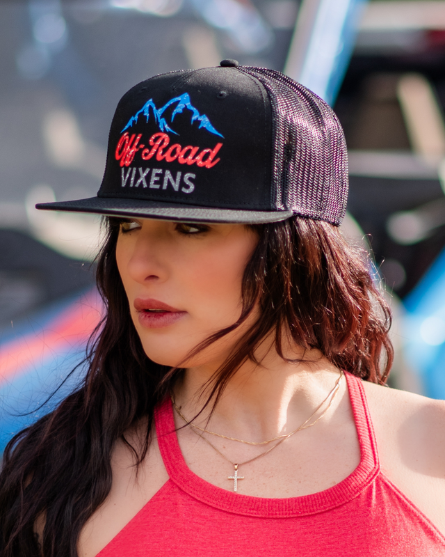 Photo of Rocky Mountain Flatbill Hat by OFF-ROAD VIXENS CLOTHING CO. - Premium Hats for UTVs / Side by Sides