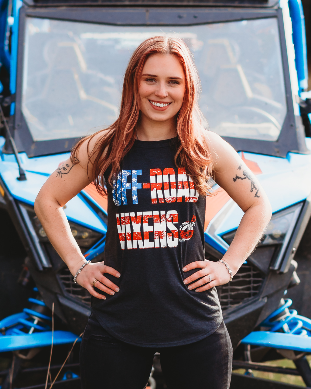 Photo of America Tank by OFF-ROAD VIXENS CLOTHING CO. - Premium Ladies Tanks for UTVs / Side by Sides