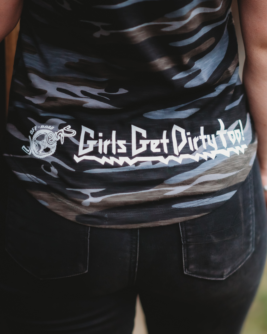 Photo of Heavy Metal Camo Muscle Tank by OFF-ROAD VIXENS CLOTHING CO. - Premium Apparel & Accessories for UTVs / Side by Sides