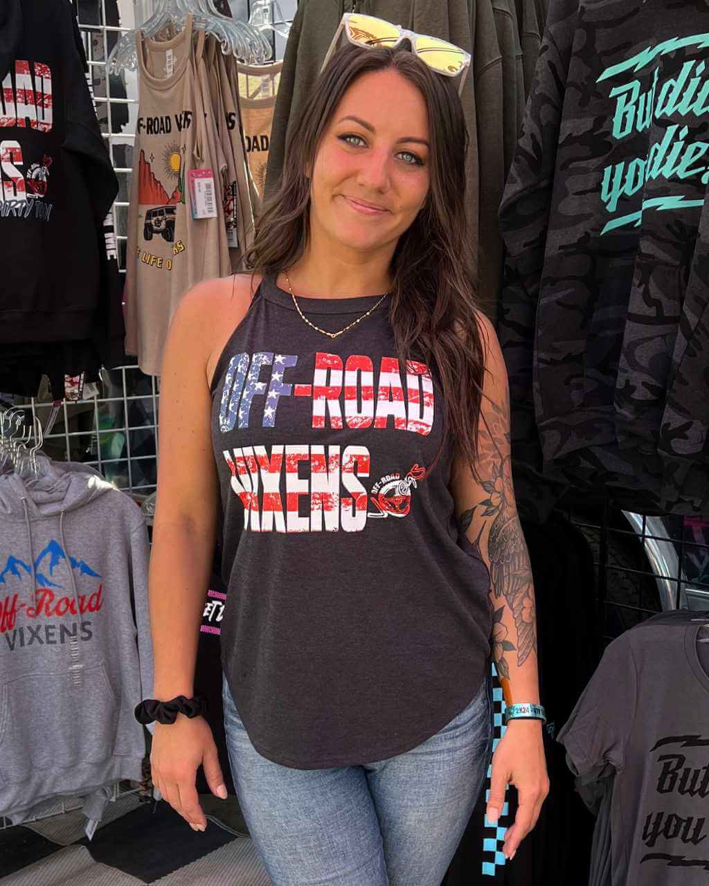 Photo of America Tank by OFF-ROAD VIXENS CLOTHING CO. - Premium Ladies Tanks for UTVs / Side by Sides