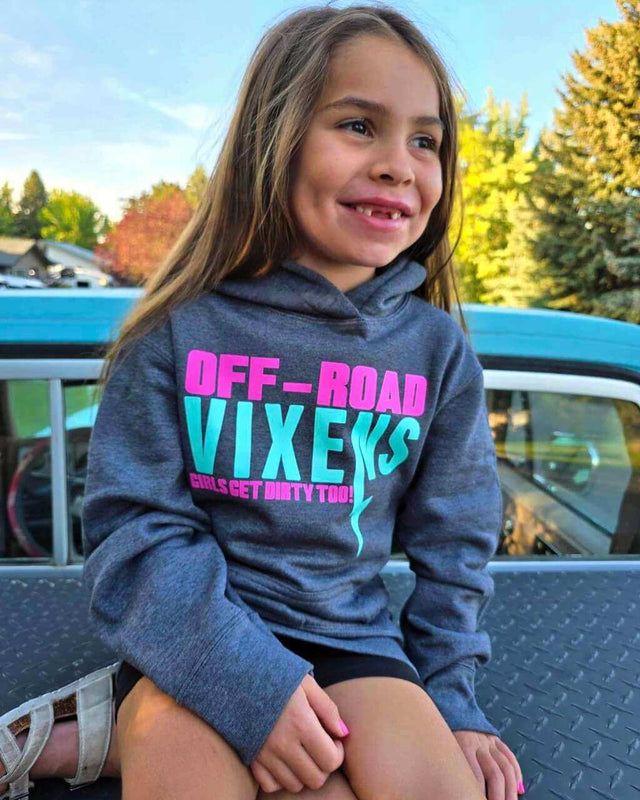 Photo of Youth She is Fearless Hoodie by OFF-ROAD VIXENS CLOTHING CO. - Premium Youth for UTVs / Side by Sides