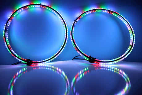 Photo of Apollo wheel lights RGB (Harness included) by Marshin Whips - Premium whip accessories for UTVs / Side by Sides