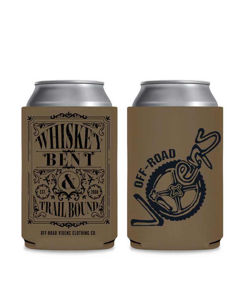 Photo of Whiskey Bent Can Koozie - Taupe by OFF-ROAD VIXENS CLOTHING CO. - Premium Accessories for UTVs / Side by Sides