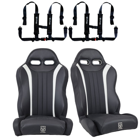 Photo of "Weekender" Series Pair of Front Suspension Bucket Seats Maverick Sport MAX (2019-2025) by UTVMA - Premium for UTVs / Side by Sides