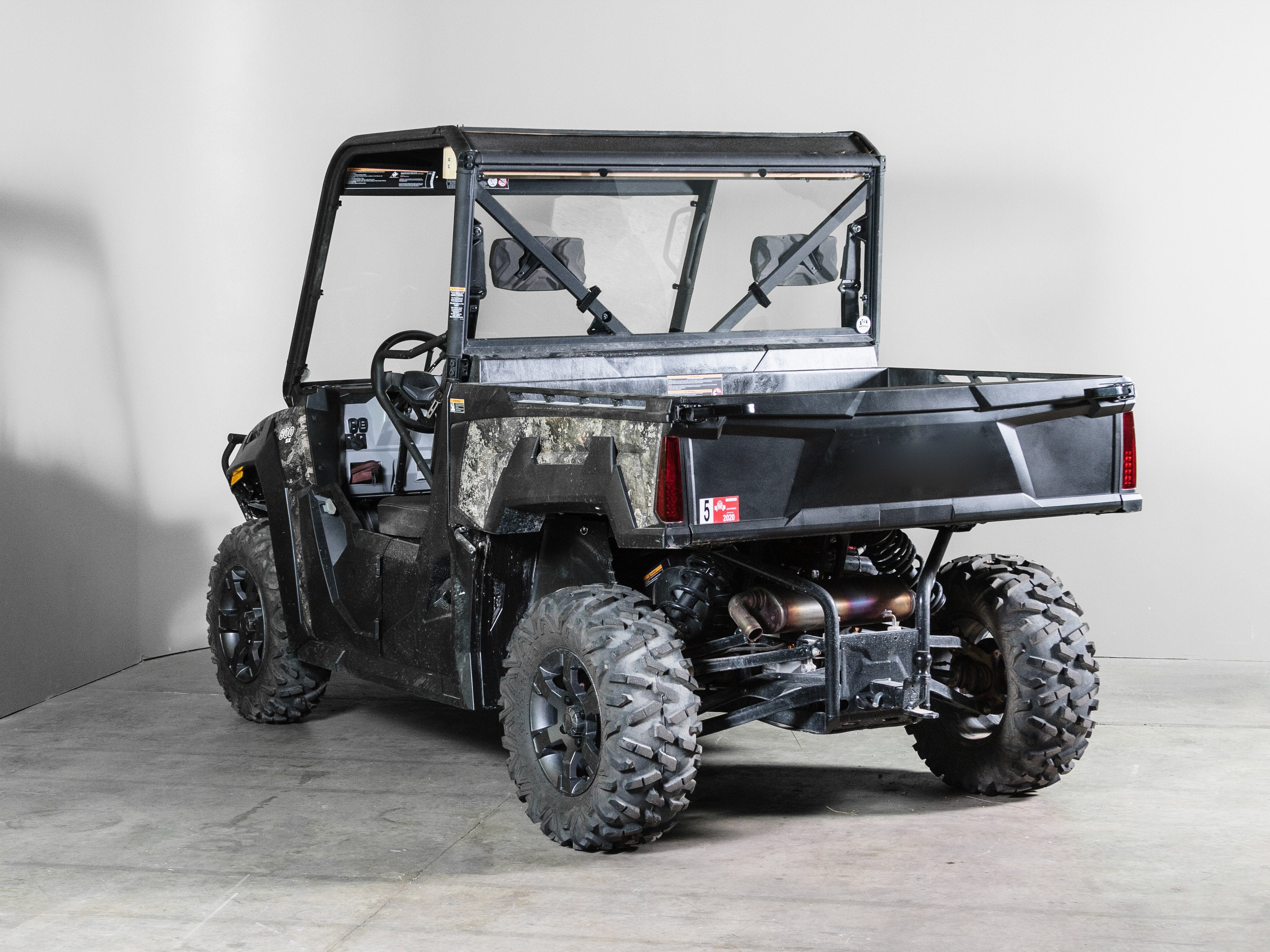 Photo of 2018-2024 ARCTIC CAT PROWLER PRO WITH PRO FIT FRAME (COMPATIBLE WITH TRACKER 800SX) REAR UTV WINDSHIELD (TK00113 & TK00153) by TerraRider UTV Windshields & Accessories - Premium for UTVs / Side by Sides