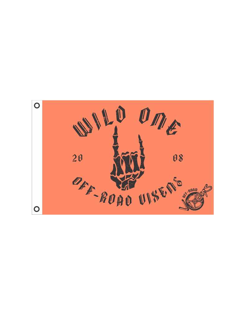 Photo of Wild One Flag 2' x 3' by OFF-ROAD VIXENS CLOTHING CO. - Premium Accessories for UTVs / Side by Sides