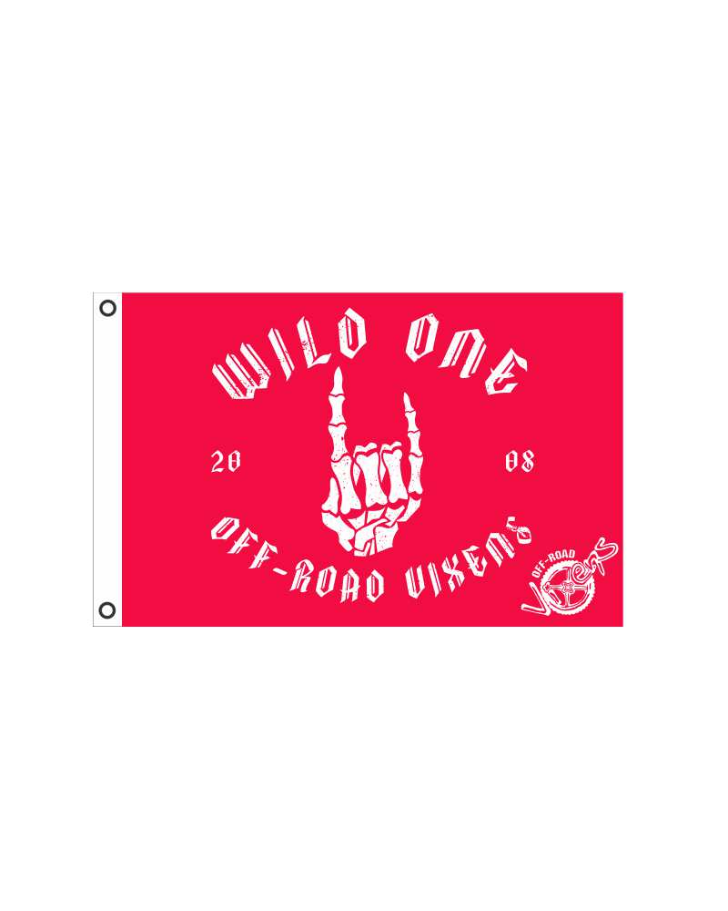 Photo of Wild One Flag 12" x 18" by OFF-ROAD VIXENS CLOTHING CO. - Premium Accessories for UTVs / Side by Sides