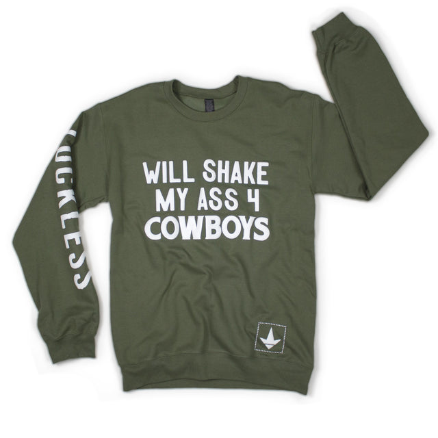 Photo of Will Shake my Ass 4 Cowboys | Fleece Sweatshirt by Luckless Outfitters - Premium Sweatshirt for UTVs / Side by Sides