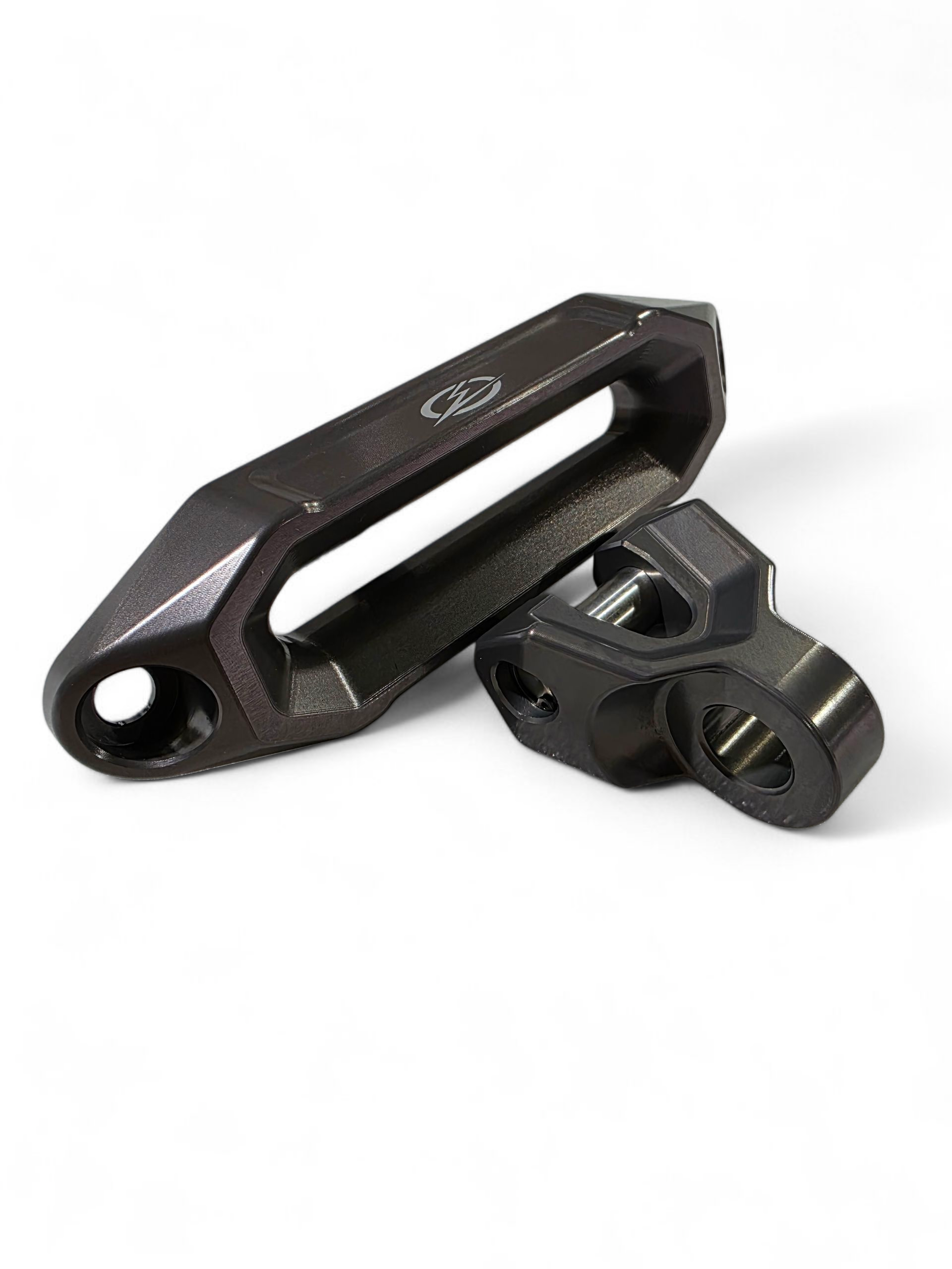 Photo of Elektric Offroad Designs UTV Winch Fairlead and Hook (Gunmetal) by Elektric Offroad - Premium Elektric Offroad Designs UTV Winch Fairlead and Hook Gun Metal for UTVs / Side by Sides