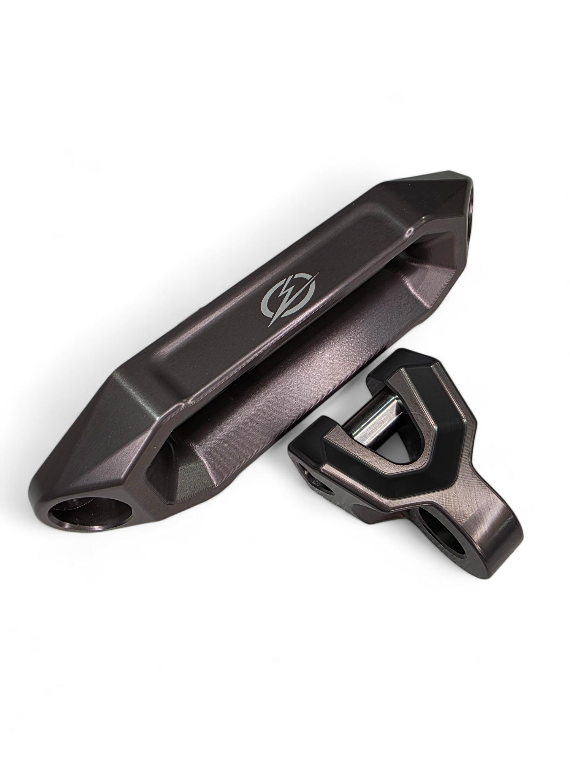 Photo of Elektric Offroad Designs UTV Winch Fairlead and Hook (Gunmetal) by Elektric Offroad - Premium Elektric Offroad Designs UTV Winch Fairlead and Hook Gun Metal for UTVs / Side by Sides