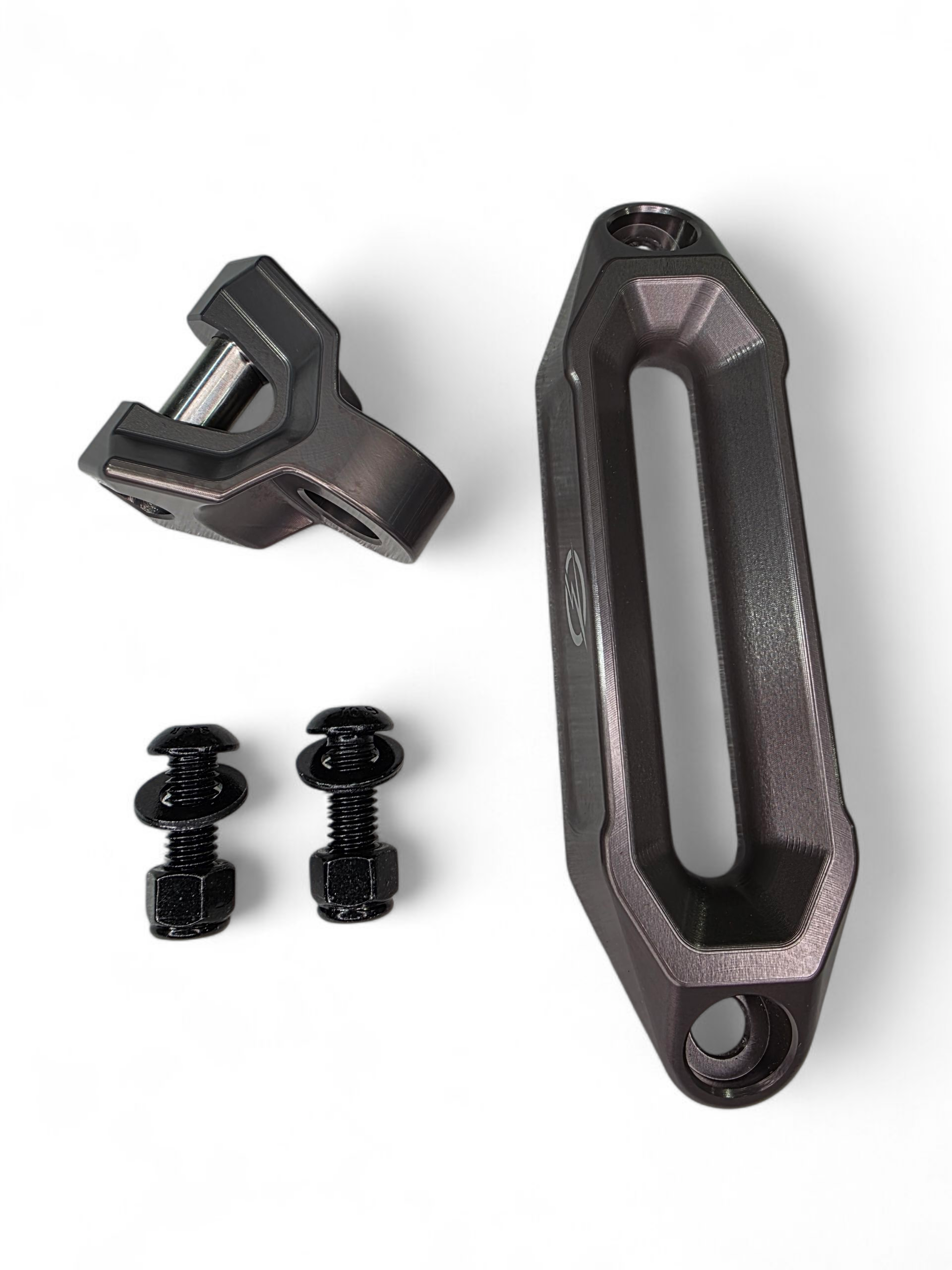 Photo of Elektric Offroad Designs UTV Winch Fairlead and Hook (Gunmetal) by Elektric Offroad - Premium Elektric Offroad Designs UTV Winch Fairlead and Hook Gun Metal for UTVs / Side by Sides