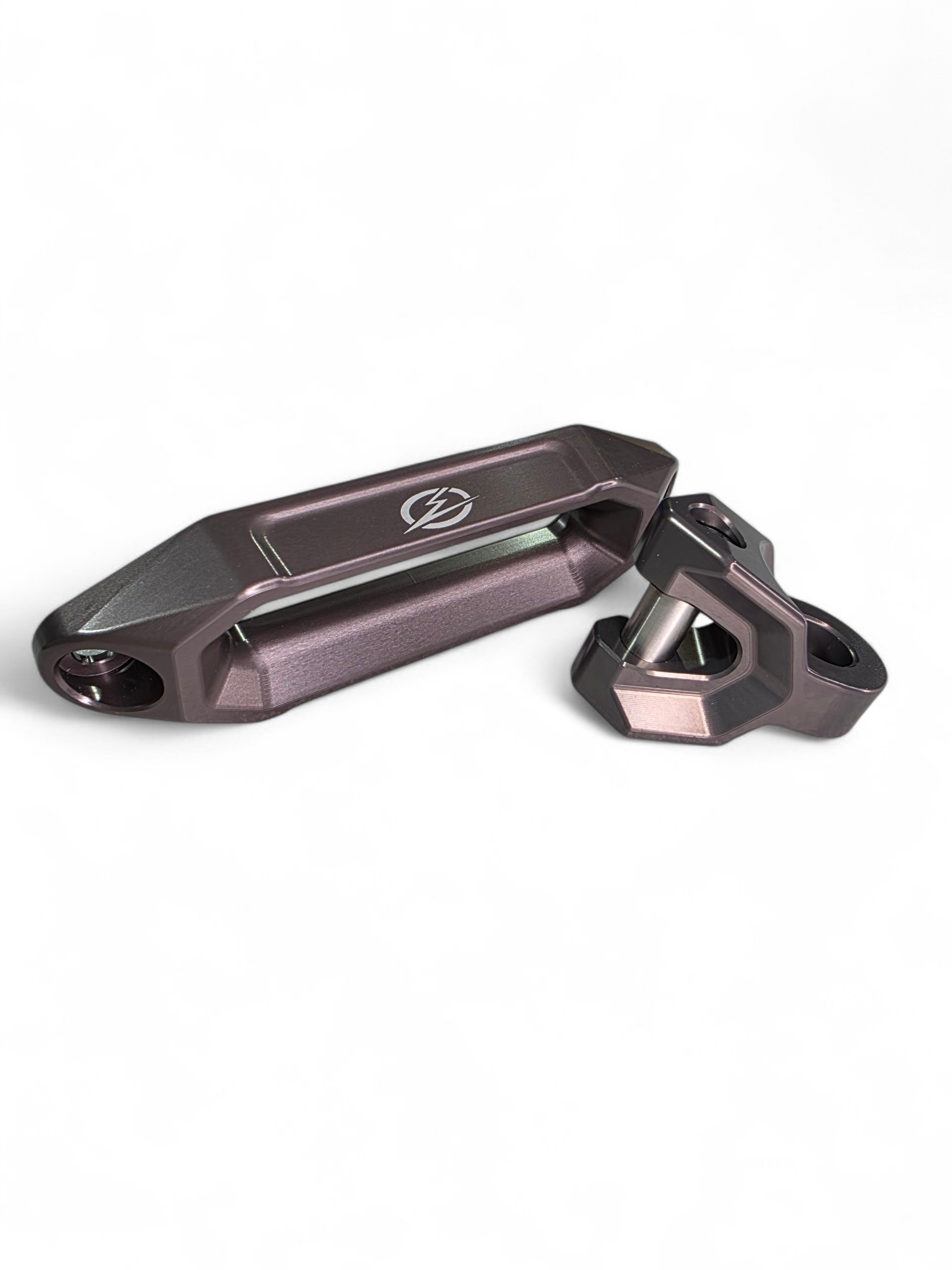 Photo of Elektric Offroad Designs UTV Winch Fairlead and Hook (Gunmetal) by Elektric Offroad - Premium Elektric Offroad Designs UTV Winch Fairlead and Hook Gun Metal for UTVs / Side by Sides