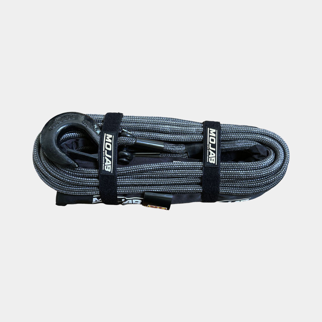 Photo of 3/8'' x 85' Double Braided Winch Rope with Removeable forged winch hook by MOJAB OFFROAD - Premium Winches & Winch Mounts for UTVs / Side by Sides