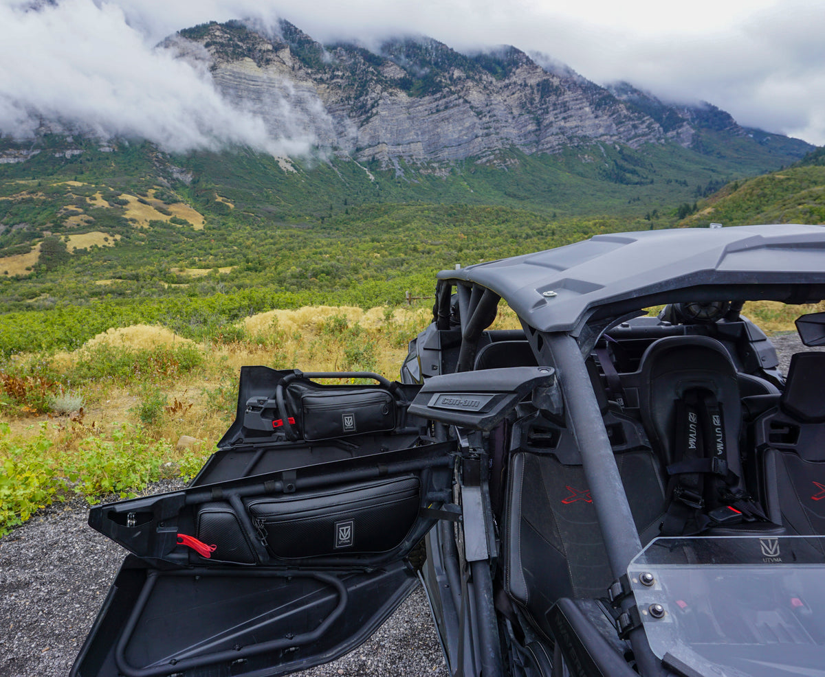Photo of Maverick X3 Front Door Bag Set (2017-2025) by UTV Mountain Accessories - Premium Door Bags & Door Accessories for UTVs / Side by Sides
