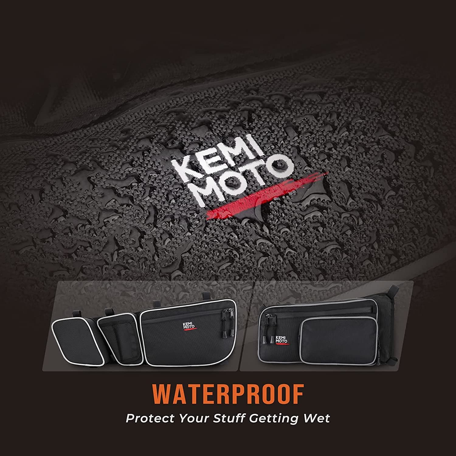 Photo of Kemimoto Front and Rear Door Bags for Can Am Maverick X3 Max by Kemimoto - Premium for UTVs / Side by Sides