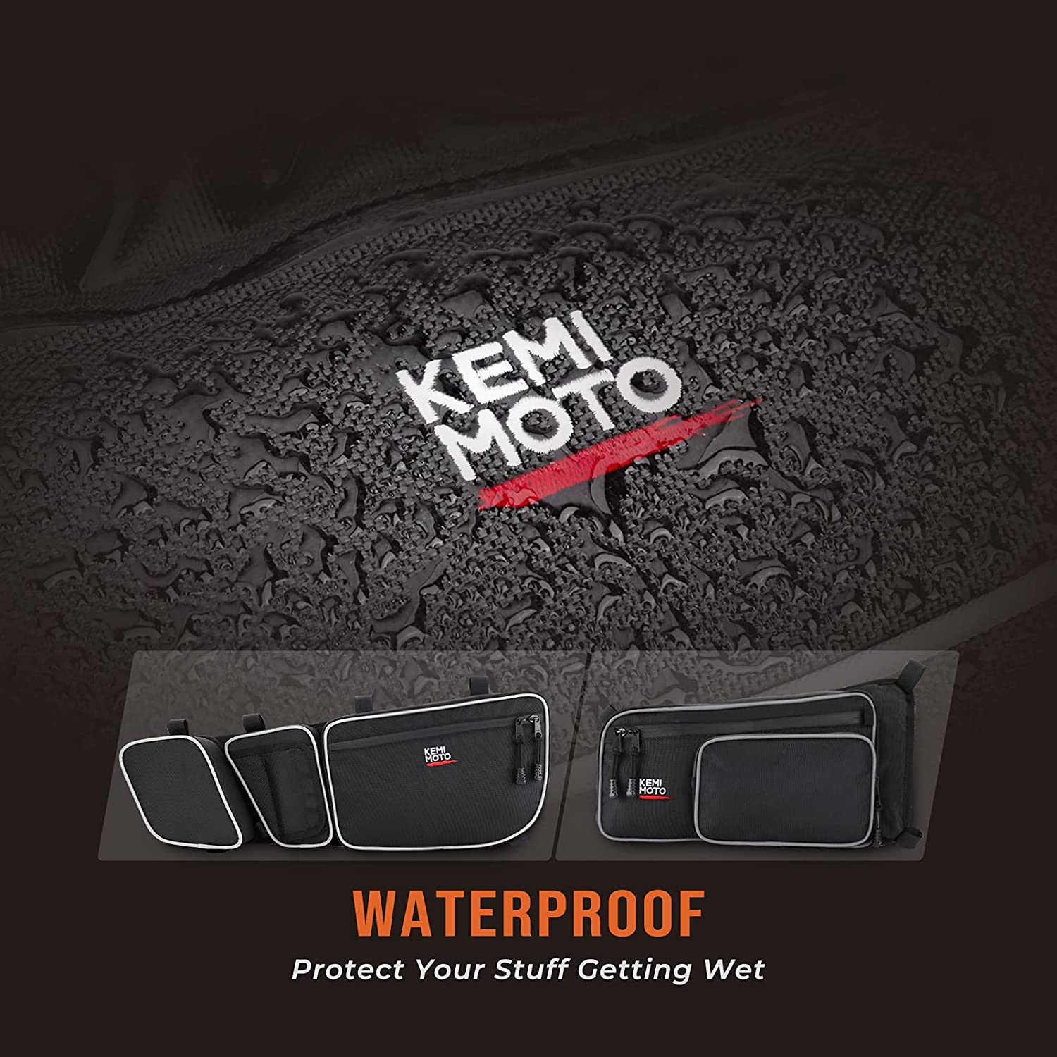 Photo of Rear Storage Bag & Door Bags for Can-Am Maverick X3 MAX by Kemimoto - Premium for UTVs / Side by Sides