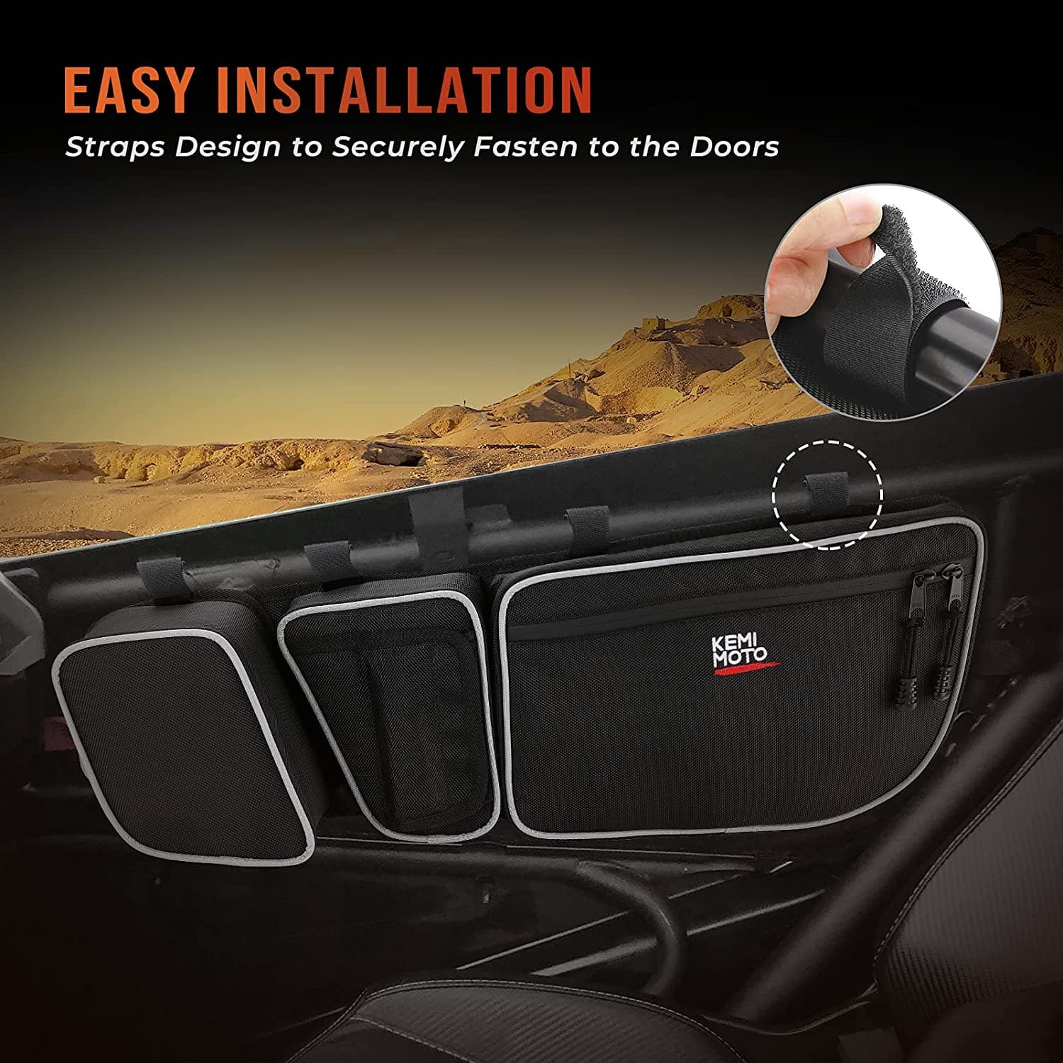 Photo of Kemimoto Front and Rear Door Bags for Can Am Maverick X3 Max by Kemimoto - Premium for UTVs / Side by Sides