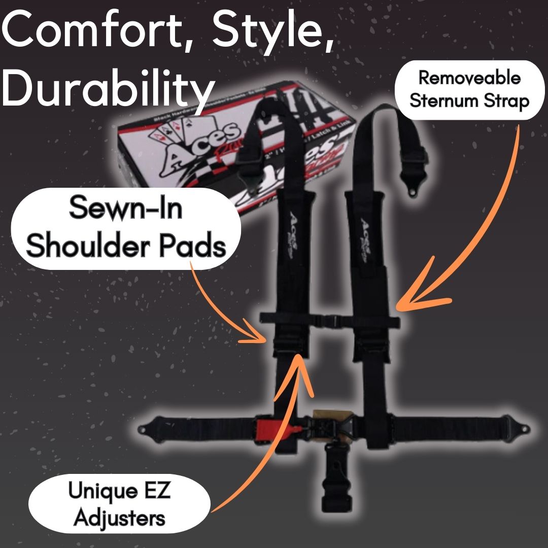 Photo of Elite 5 Point Harness with Ez Adjusters by Aces Racing - Premium Harnesses for UTVs / Side by Sides