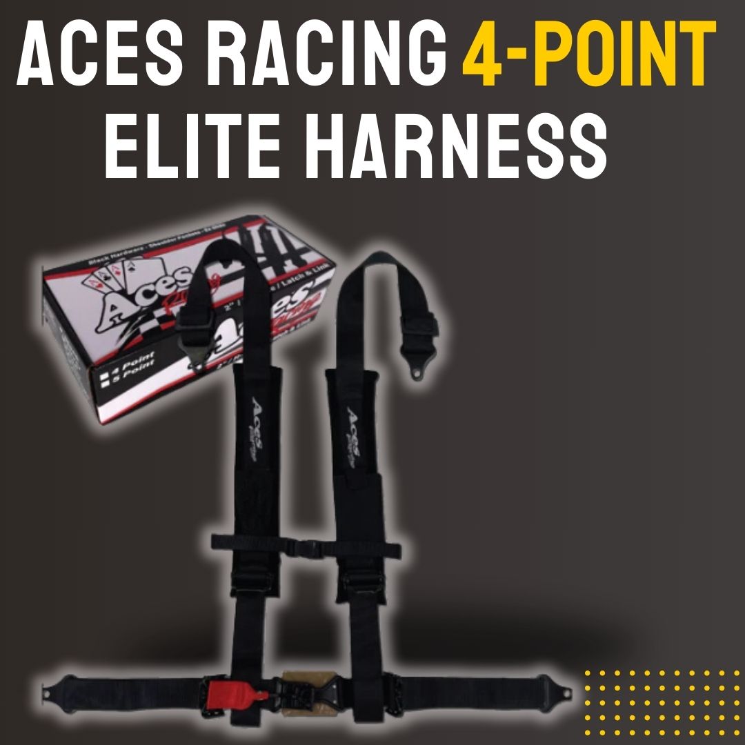 Photo of Elite 4 Point Harness with Ez Adjusters by Aces Racing - Premium Harnesses for UTVs / Side by Sides