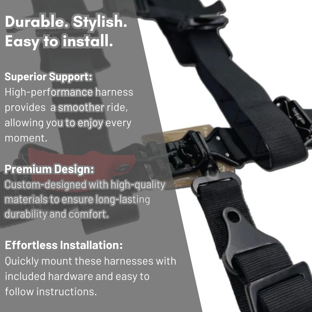 Photo of Elite 5 Point Harness with Ez Adjusters by Aces Racing - Premium Harnesses for UTVs / Side by Sides