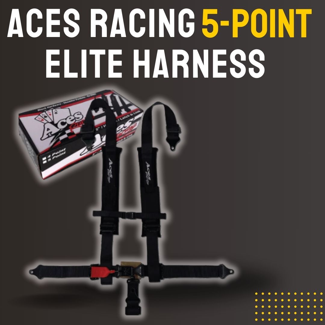Photo of Elite 5 Point Harness with Ez Adjusters by Aces Racing - Premium Harnesses for UTVs / Side by Sides